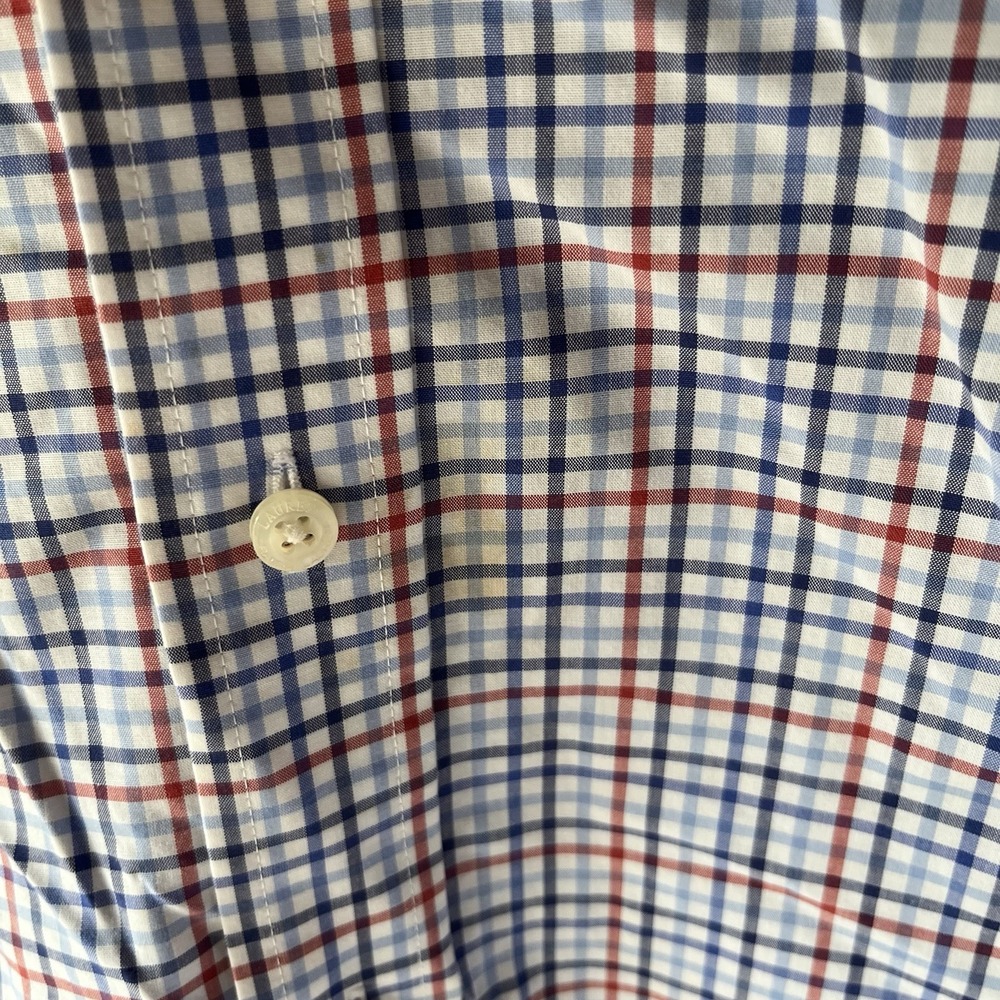 Ralph Lauren‎ Button Down Shirt Mens L Blue Plaid Checked Supine Cotton - Read - Picture 5 of 5